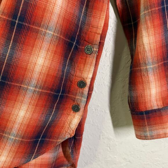 ARIAT Shirt Large Real Billie Rae Plaid Relaxed Fit Button Closure Chest Pockets - Picture 9 of 13